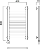 Полотенцесушитель электрический Aquanerzh Прямая 00-12A8040_L