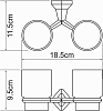 Подстаканник двойной WasserKRAFT Aller K-1128DC, хром