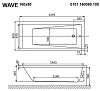 Акриловая ванна Whitecross Wave 0101.160080.100.ULTRANANO.GL золото, белый