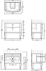 Тумба с раковиной Simas Lante LAM90 тортора глянцевый