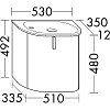 Тумба с раковиной Burgbad Lavo 2.0 55 SGCG053LG0227F5048C0037*1, белый глянец