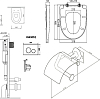 Комплект инсталляция с подвесным унитазом AM.PM Awe CK11FB с сиденьем микролифт + клавиша смыва + аксессуары для ванной