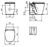 Приставной унитаз Ideal Standard Dea AquaBlade белый, сиденье стандарт, T349001/T676601