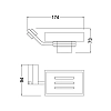 Полка Schein Watteau 122CS-R хром