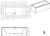 Акриловая ванна Riho Lugo 180x90 L B134015005 без гидромассажа
