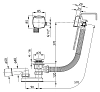 Слив-перелив Click Clack для ванн Ravak X01440 с заполнением переливом
