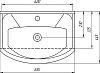 Мебельная раковина Rosa Элеганс 65