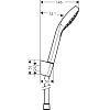 Душевой комплект Hansgrohe, хром, 71400000/71070000/26410400