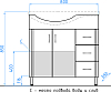 Тумба с раковиной Style Line Эко Стандарт №25 82 белая правая