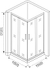 Душевой уголок Good Door Jazze CR-100-G-BR 100x100