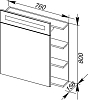 Зеркало-шкаф Aquanet Адель 80