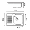 Кухонная мойка Haiba HB5065 хром