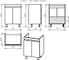 Тумба под раковину Misty Енисей 60 Э-Ени01060-012
