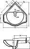 Раковина Kerasan Retro 103201 58 см угловая