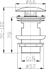 Донный клапан для раковины BelBagno BB-SAT-NERO, черный матовый