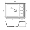 Кухонная мойка GranFest Vertex V-680L терракот коричневый