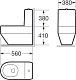 Унитаз-компакт напольный Armani / Roca Baia 7.3420.C.7R3.0 с бачком 7.3410.C.0R3.0, greige