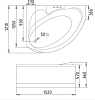 Акриловая ванна Gemy 152х121 G9003 B L