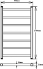 Полотенцесушитель электрический 55x110 см Zorg ZR 014 ZR 444 с полкой, бронза