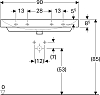 Раковина 48x90 Geberit Smyle Square 500.251.01.1, белый