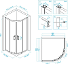 Душевой уголок RGW Classic CL-54B 80x80 32095488-14, профиль черный