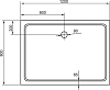 Поддон для душа Cezares SMC AH 120x80 см