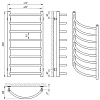 Полотенцесушитель водяной Laris Омега 73207330 хром