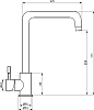 Смеситель для кухни STWORKI HSTW07100 никель, однорычажный, с поворотным изливом, с аэратором, матовый
