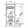 Инсталляция TECE TECElux 100 9600100 с унитазом Vitra Sento 7748B083-0101, крышка микролифт, цвет черный матовый, комплект