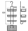 Полка Milardo 015W03HM44 хром