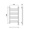 Полотенцесушитель электрический Акванерж Прямая 00-12A10050_R хром