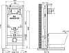 Система инсталляции для унитазов OLI 80 300572mGB00 с кнопкой смыва, хром глянец