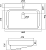 Тумба с раковиной Aquaton Дакота 80 1A2029K0DAAY0, белый/выбеленное дерево