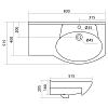 Раковина Style Line Коралл ЛС-00000164 белый