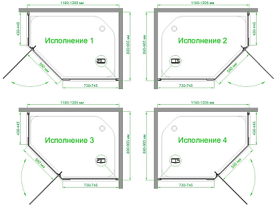 Душевой уголок Royal Bath TR 90х120 RB1290TR-C стекло матовое, профиль белый