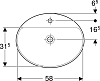 Раковина встраиваемая 48x60 см Geberit VariForm 500.727.01.2 без отверстия перелива, белый