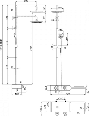 Душевая стойка Lemark Tropic LM7009C