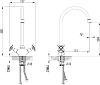 Смеситель Zenta Elika Z1601 для кухонной мойки