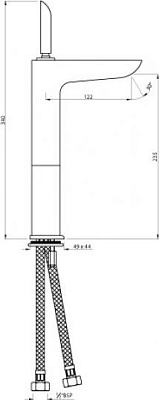 Смеситель для раковины Artize Lexa LEX-CHR-67009B, хром
