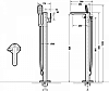 Смеситель напольный Bravat Gina F665104C-B3-ENG