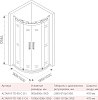 Душевой уголок 90х90 см Good Door Altair R-TD-90-C-CH АЛ00007 стекло прозрачное