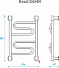 Полотенцесушитель электрический Energy Bravo2 650x400, EETRBRAVO2654000000