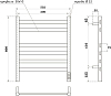 Полотенцесушитель электрический Point Селена PN16856B П6 500x600, черный