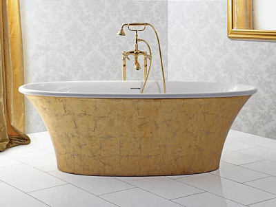 Ванна из литьевого мрамора Cezares 170х75 MELODIA-170-75-57-ORO