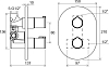 Термостат Ravak Chrome CR 064.00 с внутренней частью для душа