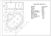 Акриловая ванна Aquatek Лира 148x148 см LIR150-0000006, белый