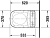 Подвесной унитаз Duravit Happy D.2 Rimless 2550590000 безободковый