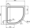 Поддон для душа Cezares SMC R 90x90 см