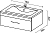 Тумба с раковиной Sanvit Квадро Люкс 75