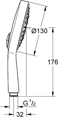 Ручной душ Grohe Power&Soul Cosmopolitan 27961000